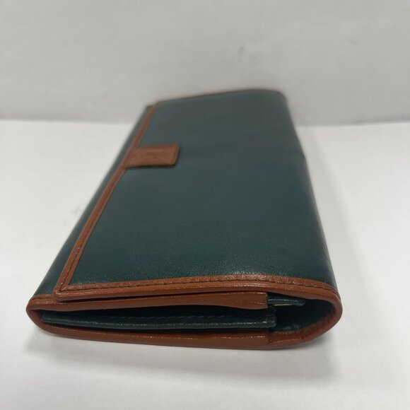 CELINE Vintage Dark Green Leather Bifold Long Wallet - Preowned - Picture 5 of 15